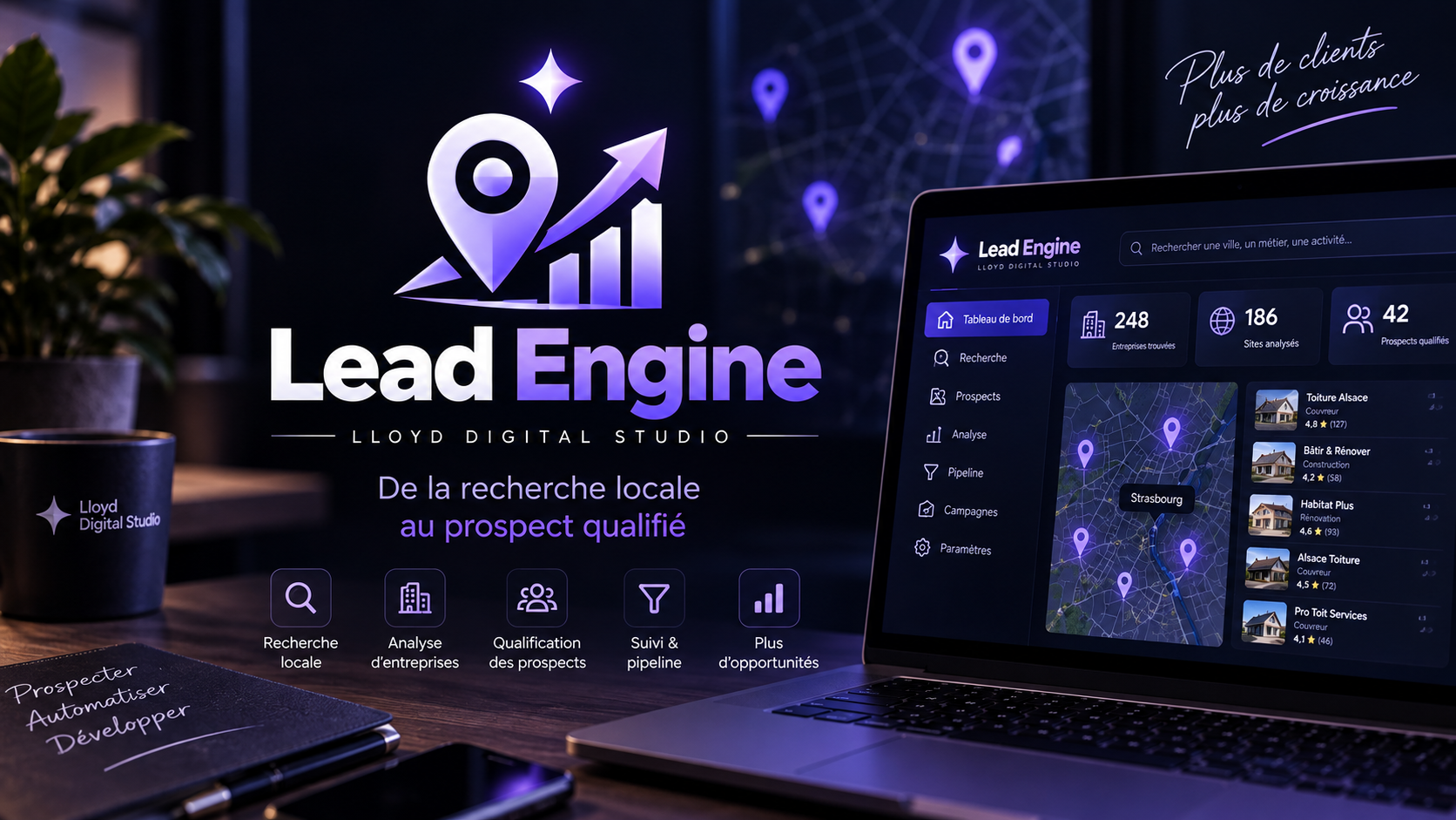 Présentation de Lead Engine et de son interface de prospection